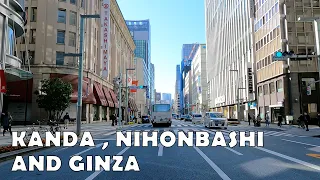 Tokyo Japan 2022 Driving Tour - Kanda, Nihonbashi and Ginza 4K