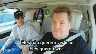 Justin Bieber e James Corden no Carpool Karaoke - Legendado Parte 1.