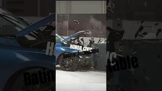 2023 Honda Civic VS Toyota Corola in crash test #crashtest #shorts