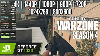 GT 1030 | Call of Duty Warzone - Season 4 - 4K, 1440p, 1080p, 900p, 720p, 1024x768, 800x600