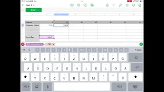 iPad Numbers Einstieg (Tabellenkalkulation)