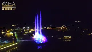 li yu xi music dancing fountain with water screen in zhou ning city fujian province  2021