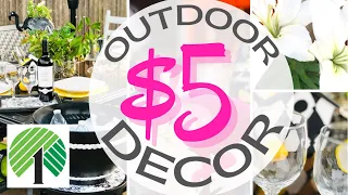☀️$5 OUTDOOR DECORATING IDEAS / Dollar Tree DIY Patio & Garden Decor Ideas