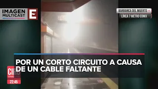 Cortocircuito en la L7 del metro, deja más de 20 intoxicados