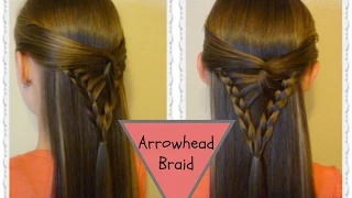 Half Up Hairstyle, Arrowhead Braid Tutorial