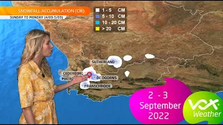 3 - 4 September 2022 | Vox Weather 🌸WEEKEND🌸Forecast