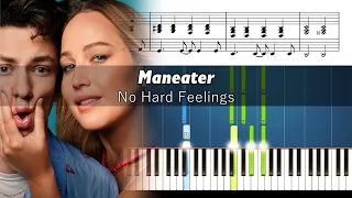 Hall & Oates - Maneater (Piano scene from "No Hard Feelings") - Piano Tutorial with Sheet Music