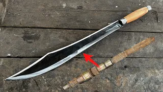 Forging a SWORD out of Rusted AXLE SHAFTS