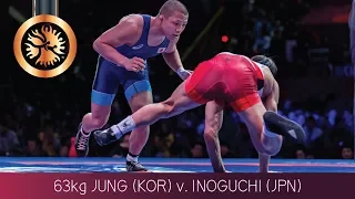 BRONZE GR - 63 kg: D. JUNG (KOR) v. T. INOGUCHI (JPN)