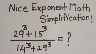 Nice Exponent Math Simplification 👇