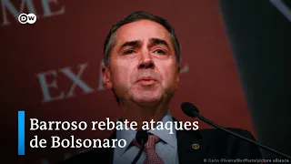 [Notícias em áudio] Barroso rebate Bolsonaro e o chama de "farsante"
