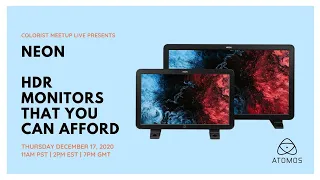 Colorist Meetup Presents - Atmos Neon HDR Monitors that you can afford