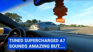 TUNED AUDI A7 PLAYS WITH C5 CORVETTE Z06