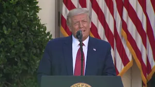 President Trump holds conference in Rose Garden