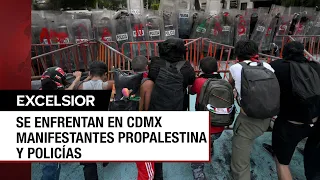 Protesta proPalestina en la embajada de Israel en CDMX