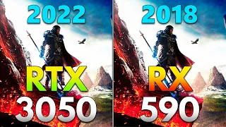 RTX 3050 8GB vs RX 590 8GB | PC Gameplay Tested