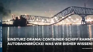 BALTIMORE: Einsturz-Drama! Schiff rammt zwei Kilometer lange Autobahnbrücke! Was wir bisher wissen