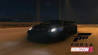 Night race menggunakan mobil LAMBORGHINI MURCIELAGO di Forza Horizon 5