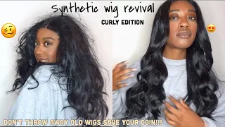 How To: Revive/Slay Synthetic Wig // Restore Old Wigs ~ curly edition