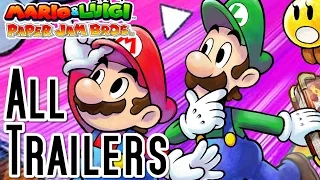 Mario and Luigi Paper Jam ALL TRAILERS (3DS)