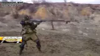 Ополченец - "Терминатор" стреляет стоя из ПТРС