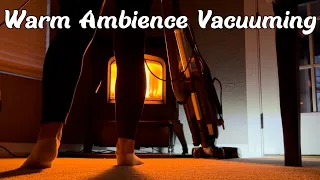 4-Hour Kenmore Vacuuming in a Cozy Night Atmosphere | ASMR with Harman Pellet Stove for Deep Sleep