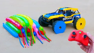 Experiment: Rc Truck vs Balloons of Water !