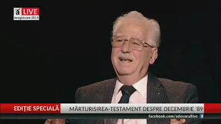 Interviu 2015 Iulian Vlad, ultimul sef al Securitatii in 1989 Partea 2