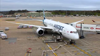 WestJet Boeing 787-9 Dreamliner | Extra Legroom Economy Full Review | London to Toronto