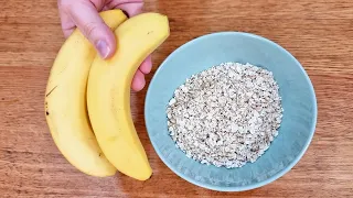 Misture BANANA e AVEIA e vai VICIAR nessa DELÍCIA! Sem Açúcar, Farinha e Leite - Barato e Saudável!