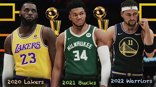 Past NBA Champions Into a Playoff TOURNAMENT! (2K Simulation)