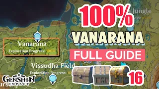 How to: Vanarana 100% FULL Exploration ⭐ SUMERU ALL CHESTS GUIDE 【 Genshin Impact 】