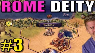 Civilization 6: Rome [Deity TSL Earth Map w/16 civs] Part 3 - Civ 6 Gameplay / Let's Play