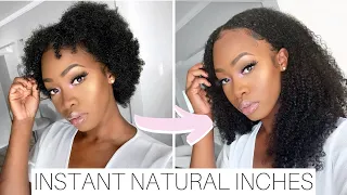 NATURAL HAIR CLIP INS on Short 3C Hair (Get longer hair FAST!) ft. BETTERLENGTH | Maya Galore