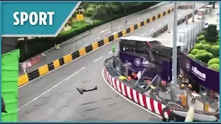 170mph F3 crash in Macau (Sophia Floersch)