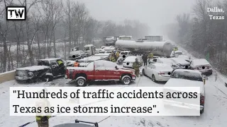 Icy road conditions cause many road accidents in Dallas, TX