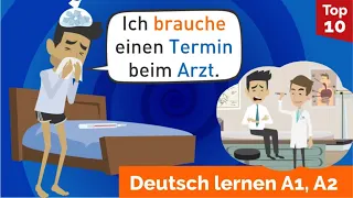 Learn German A2 / I need an appointment with the doctor! / Imperative / illness and accidents