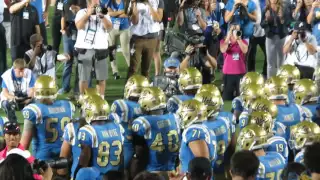 UCLA Football vs Arizona - Team Entrance at the Rose Bowl