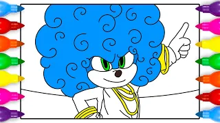 Disco Sonic Coloring Pages | SONIC 2