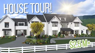 Modern Farmhouse $2.5M | TOUR | Bloxburg