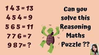 143=13 454=9 565=11 776=7 987=? ! Can you solve this logical maths Reasoning Puzzle?