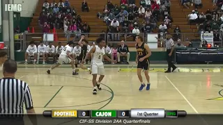 LIVE! Foothill vs. Cajon Boys Basketball Playoffs @ City of San Bernardino, CA (2-18-22)