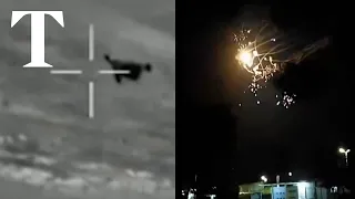 Iran attack: IDF footage allegedly shows interception of Iranian drones