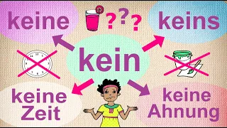 Deutsch lernen: Kein, keine, keiner - Verneinung  Deutschkurs / German lesson: negation A2 / B1 / B2