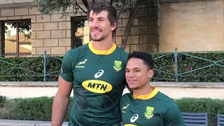 Eben Etzebeth pranks Springbok debutant