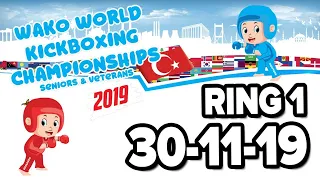 WAKO World Championships 2019 Ring 1 30/11/19 Finals