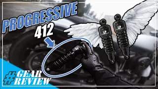 Progressive Suspensions 412 Shocks Review on Sportster Iron 883!