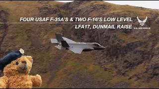 F-35A's & F-16's Low Level Flying, Dunmail Raise, LFA17 ~ Lake District, Cumbria | US Air Force
