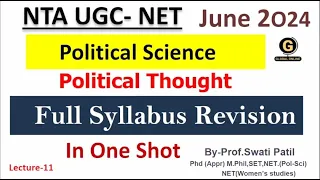 NTA UGC NET JUNE 2024 | POLITICAL SCIENCE | Political Thought Revision | Preparation Through MCQs |