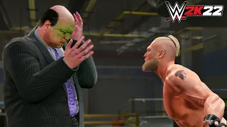 Brock Lesnar Green Mist On Paul Heyman WWE 2K22